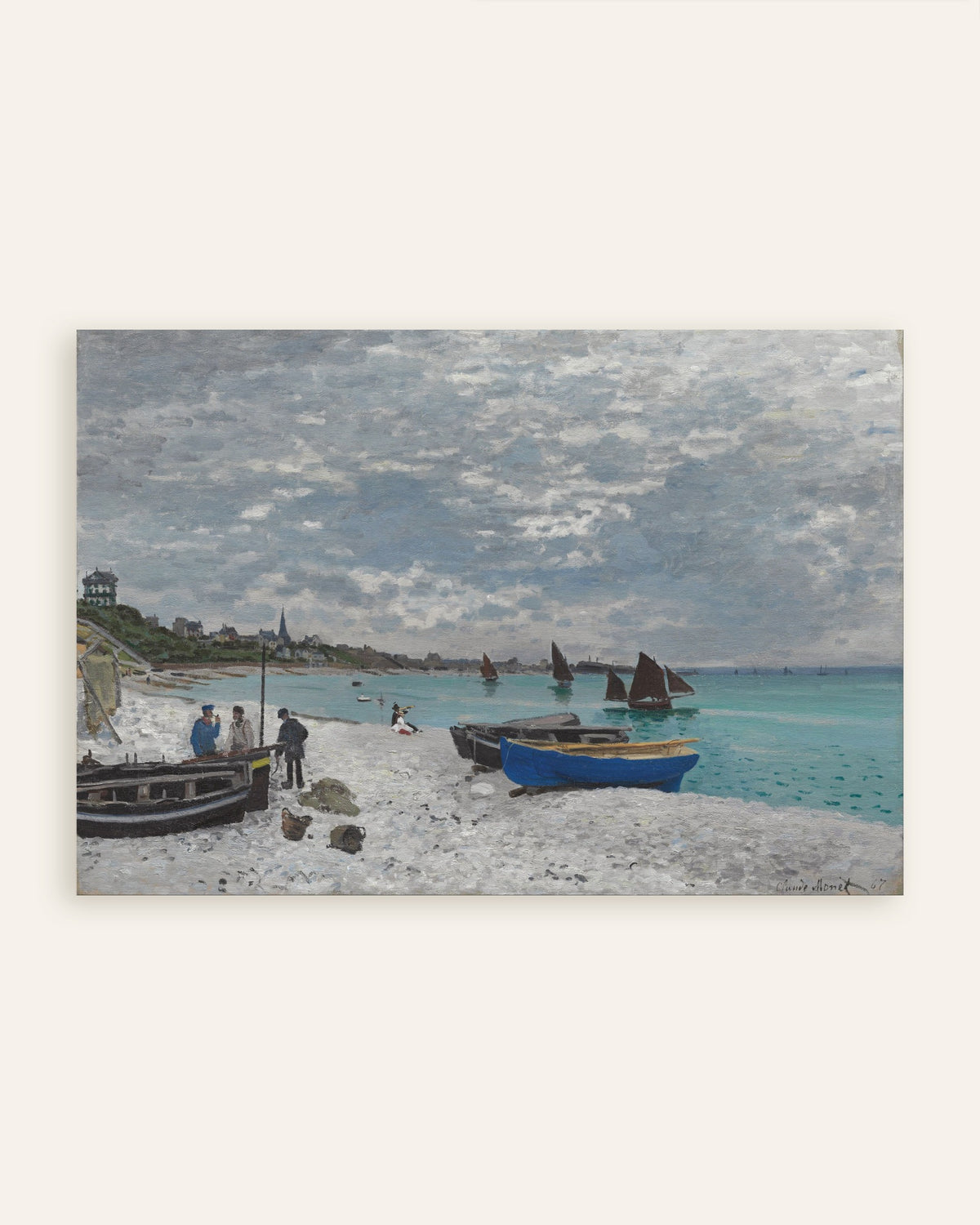 Plakat Stranden ved Sainte-Adresse (1867) af Claude Monet, miniature