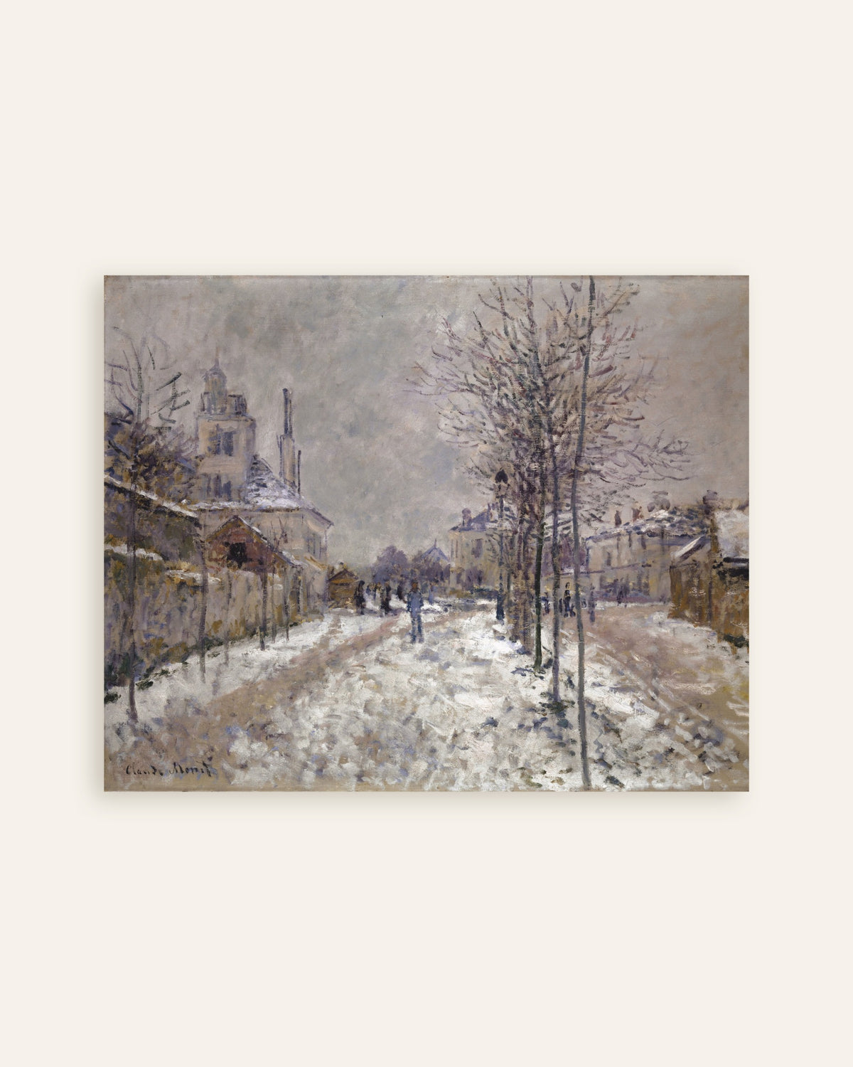 Plakat Boulevard de Pontoise i Argenteuil, sne (1875) af Claude Monet, miniature