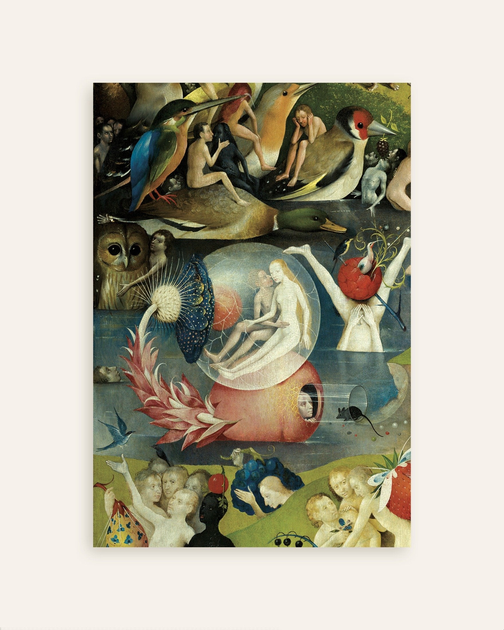 Poster of The bubble and the giant birds - Detail from the Garden of Earthly Delights, thumbnail
