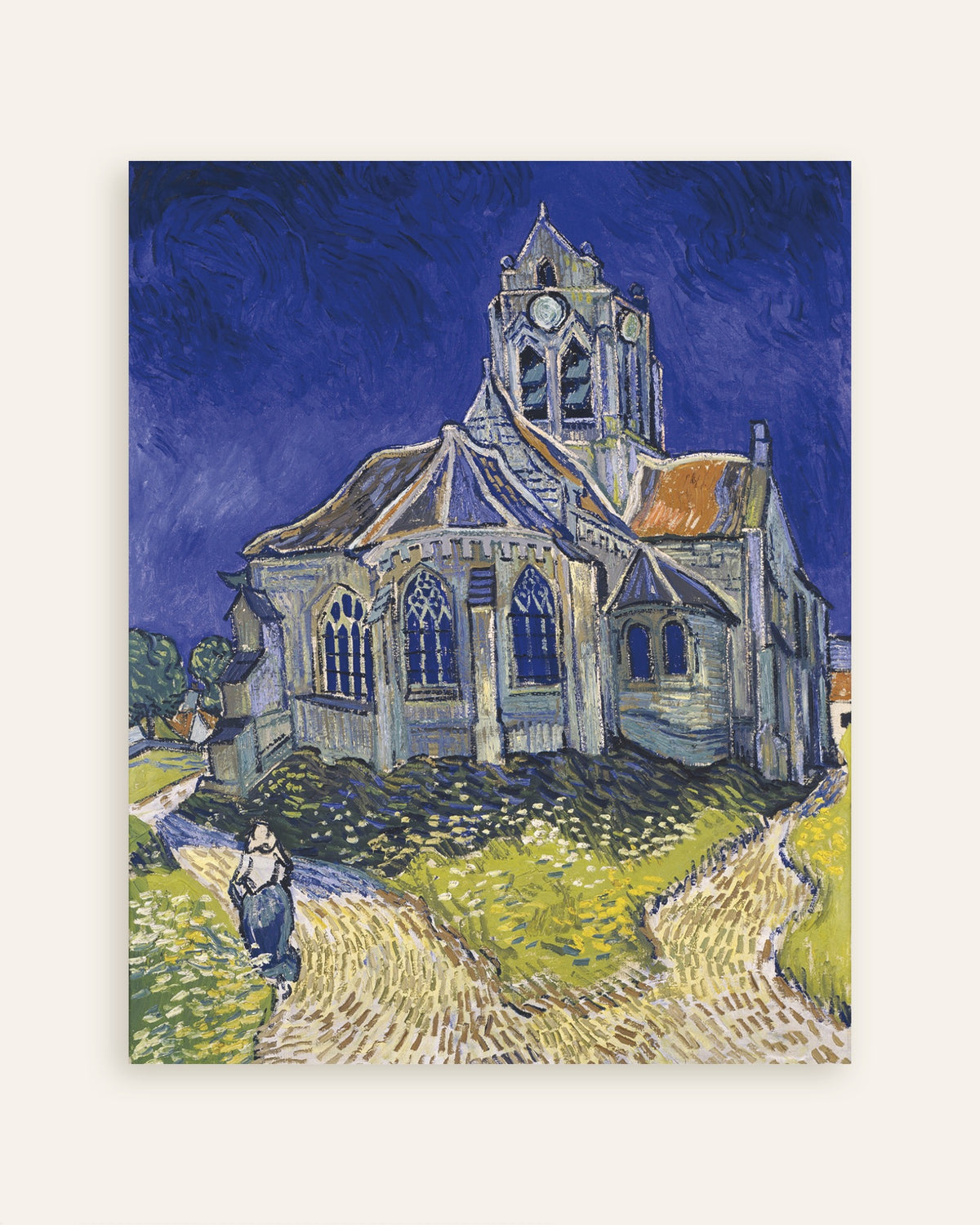 Poster af Kirken i Auvers-sur-Oise (1890) af Vincent van Gogh, miniature