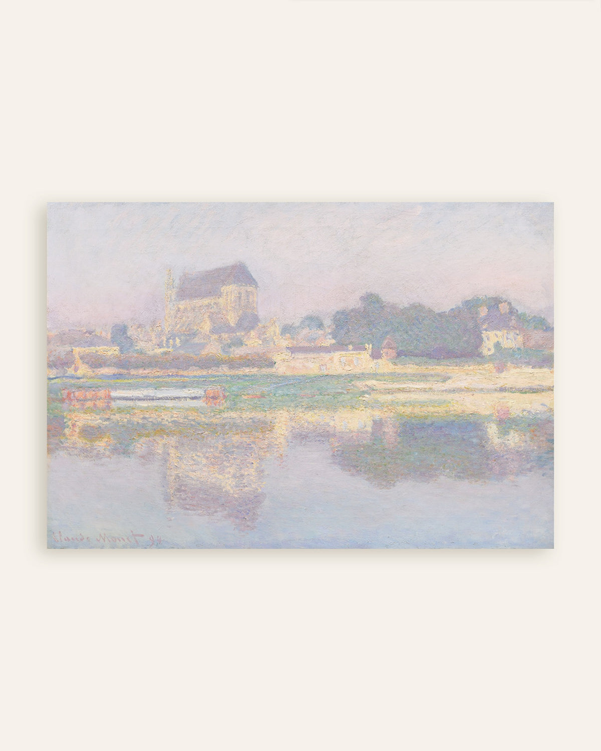 Plakat Kirken i Vernon, sol (1894) af Claude Monet, miniature
