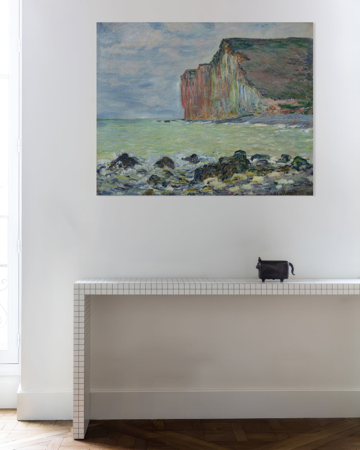 Plakat Klippen ved Les Petites-Dalles (1881) af Claude Monet