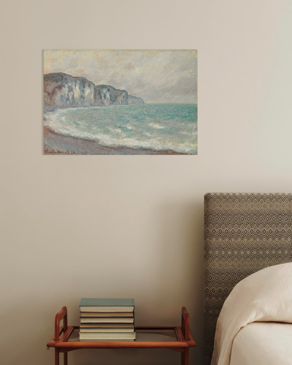 Plakat Klippen ved Pourville (1896) af Claude Monet