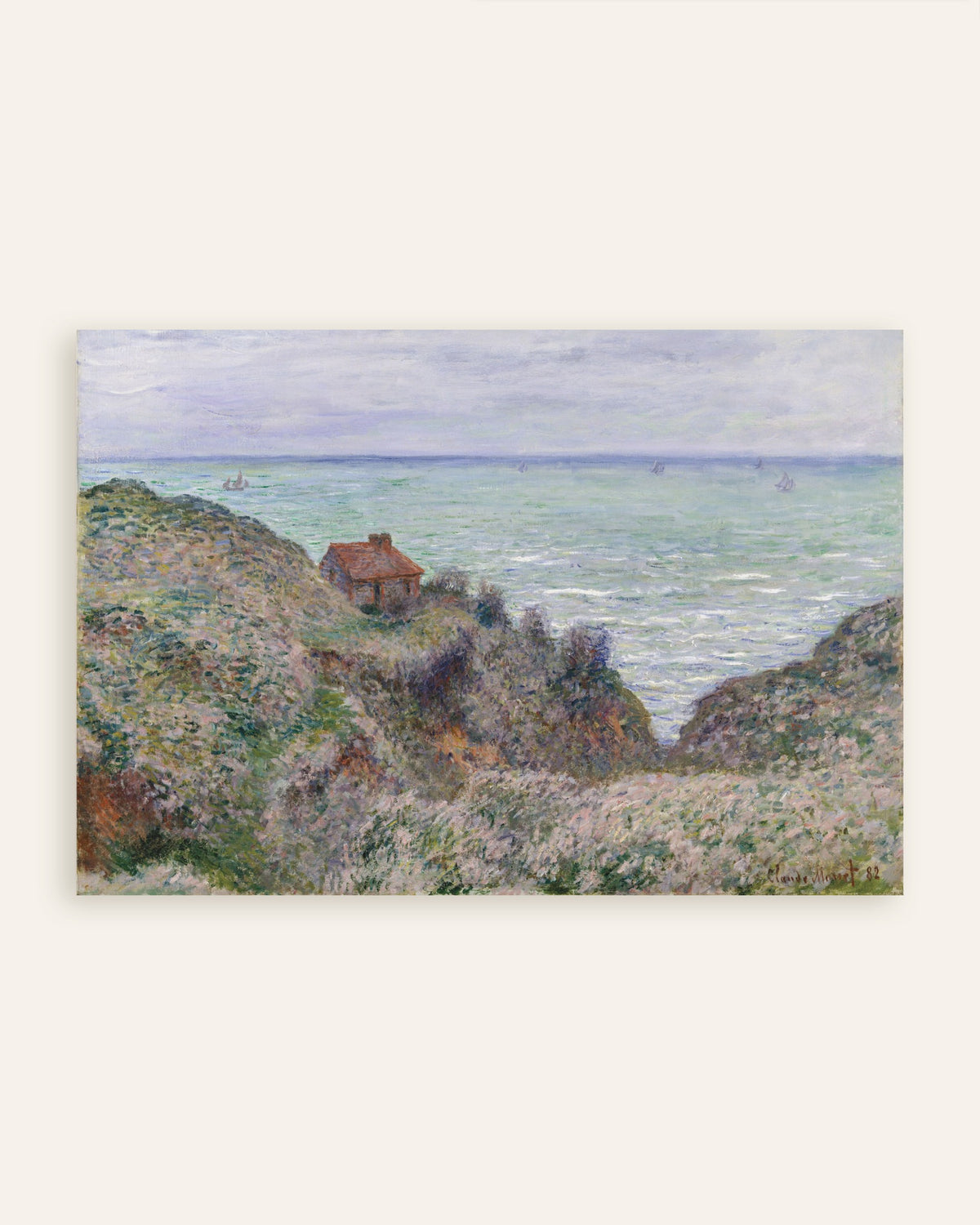 Plakat Toldbetjentens hytte (1882) af Claude Monet, miniature