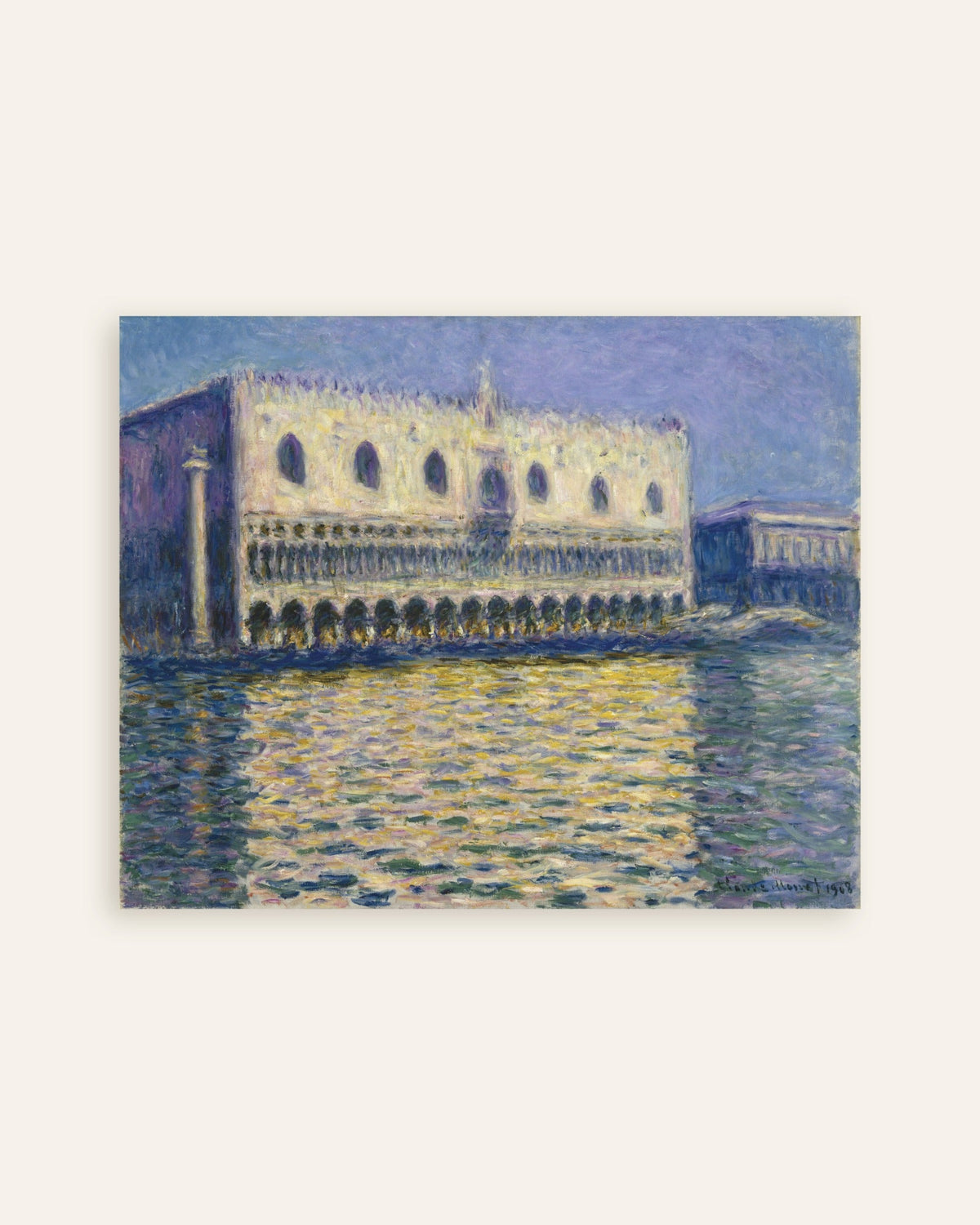 Plakat Dogepaladset (1908) af Claude Monet, miniature