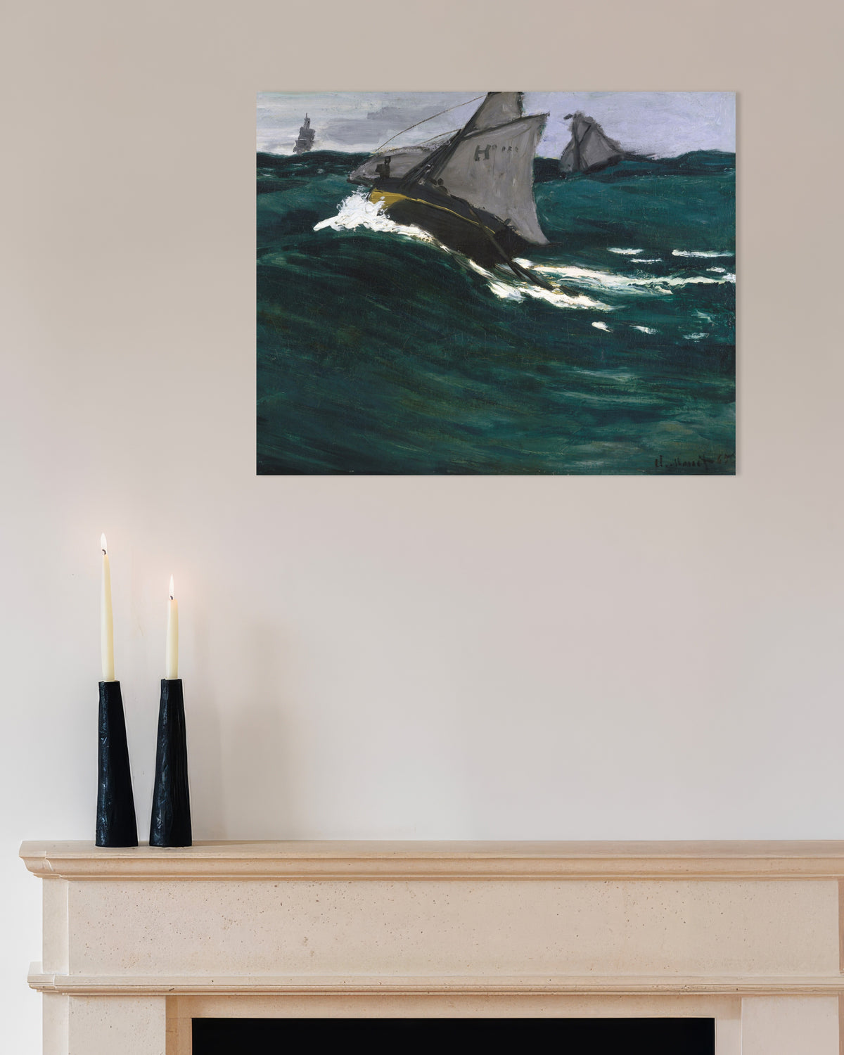 Plakat Den grønne bølge (ca. 1866–1867) af Claude Monet