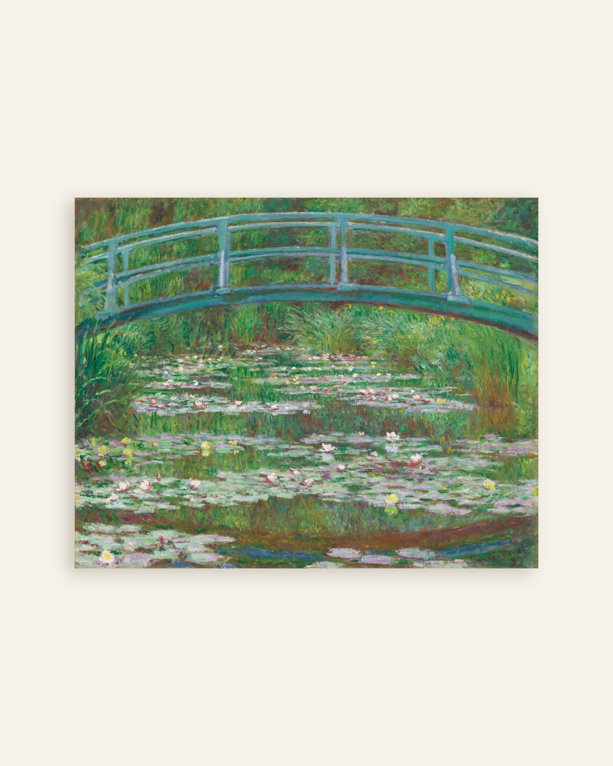 Plakat Den japanske bro (1899) af Claude Monet, miniature