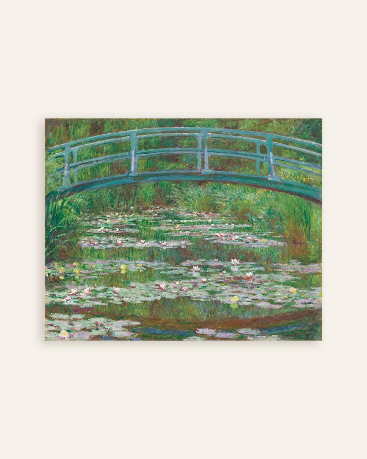 Plakat Den japanske bro (1899) af Claude Monet, miniature