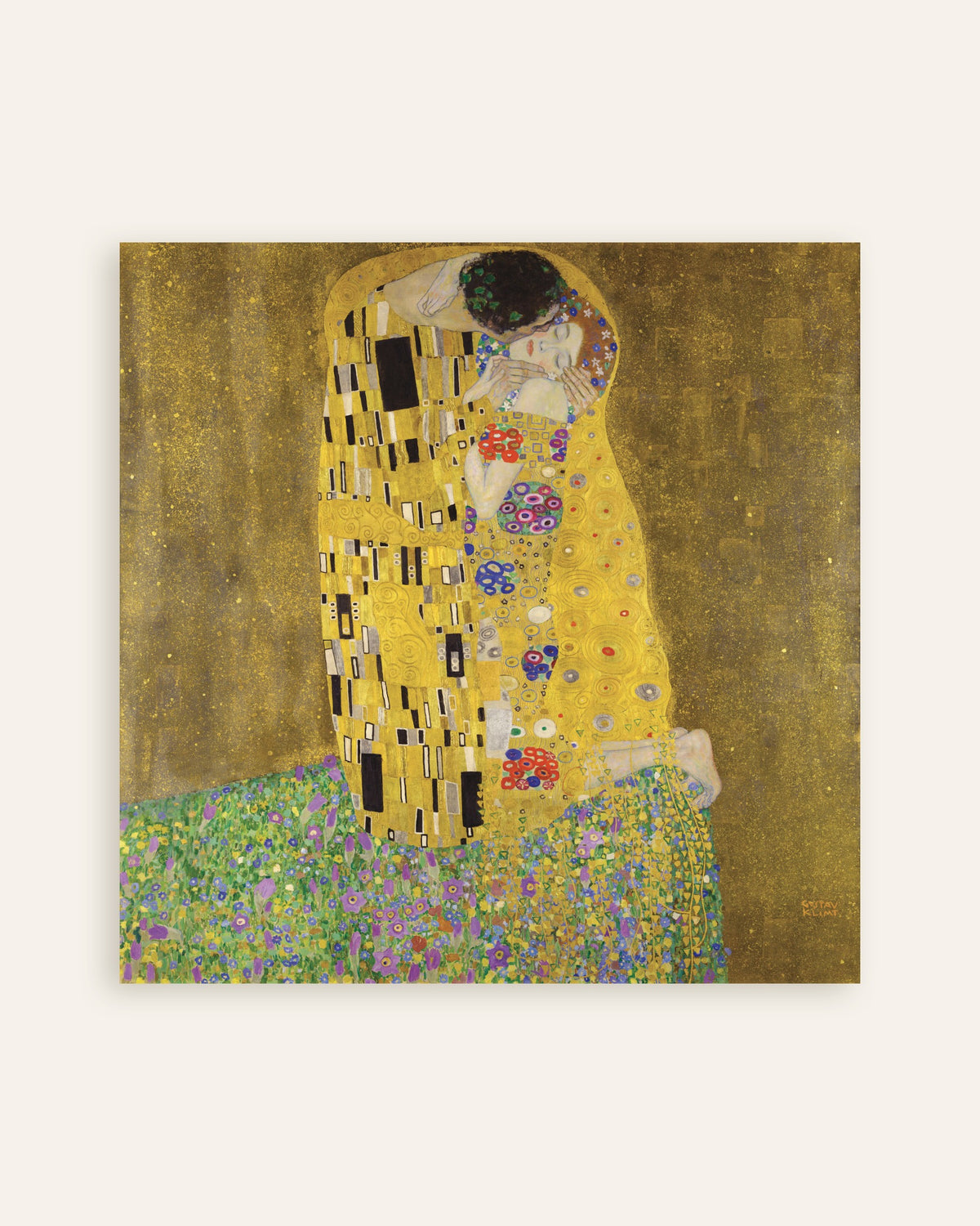 Plakat Kysset (1907–1908) af Gustav Klimt, miniature
