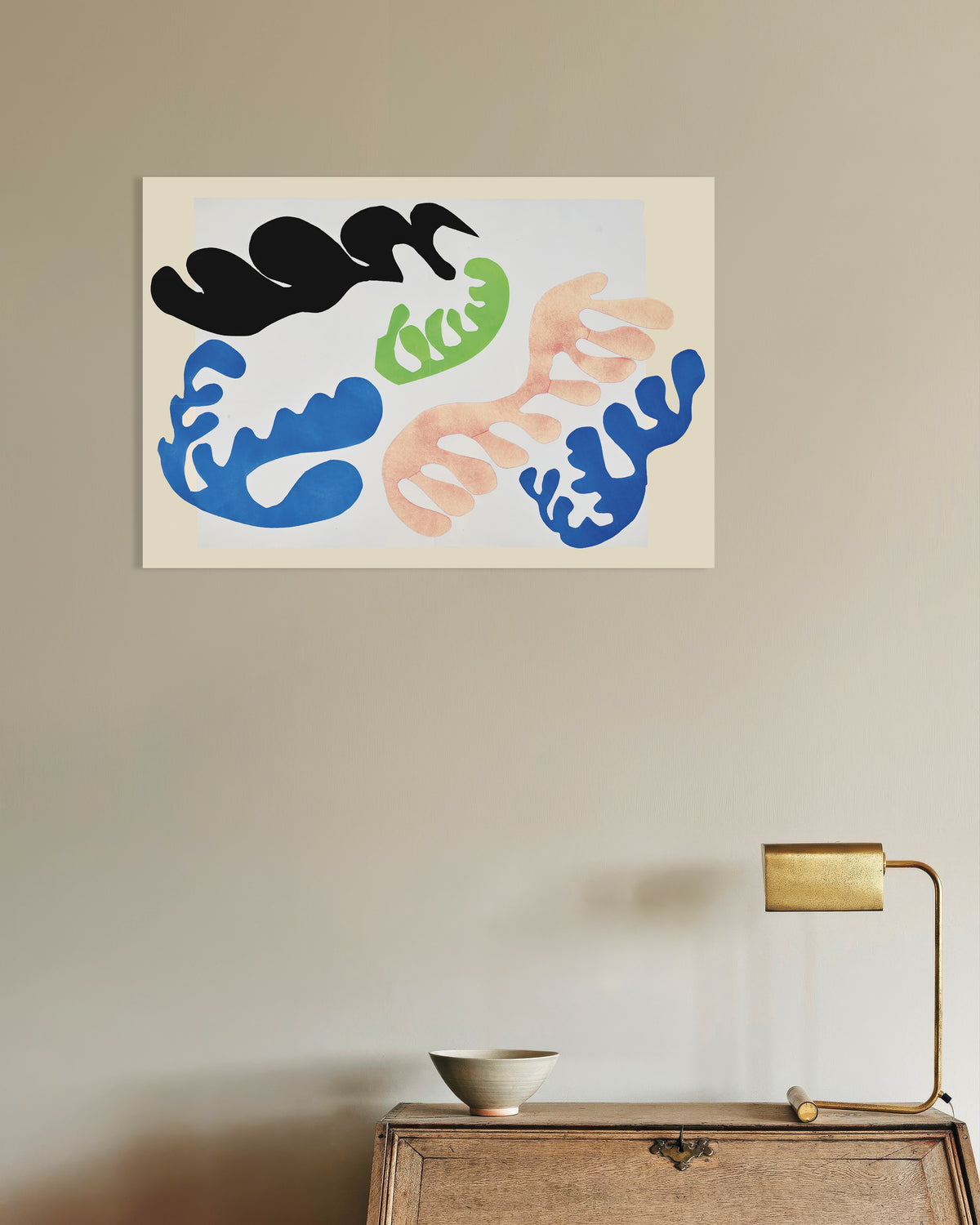 Poster af Lagunen i blå og koral (Jazz, 1947) af Henri Matisse