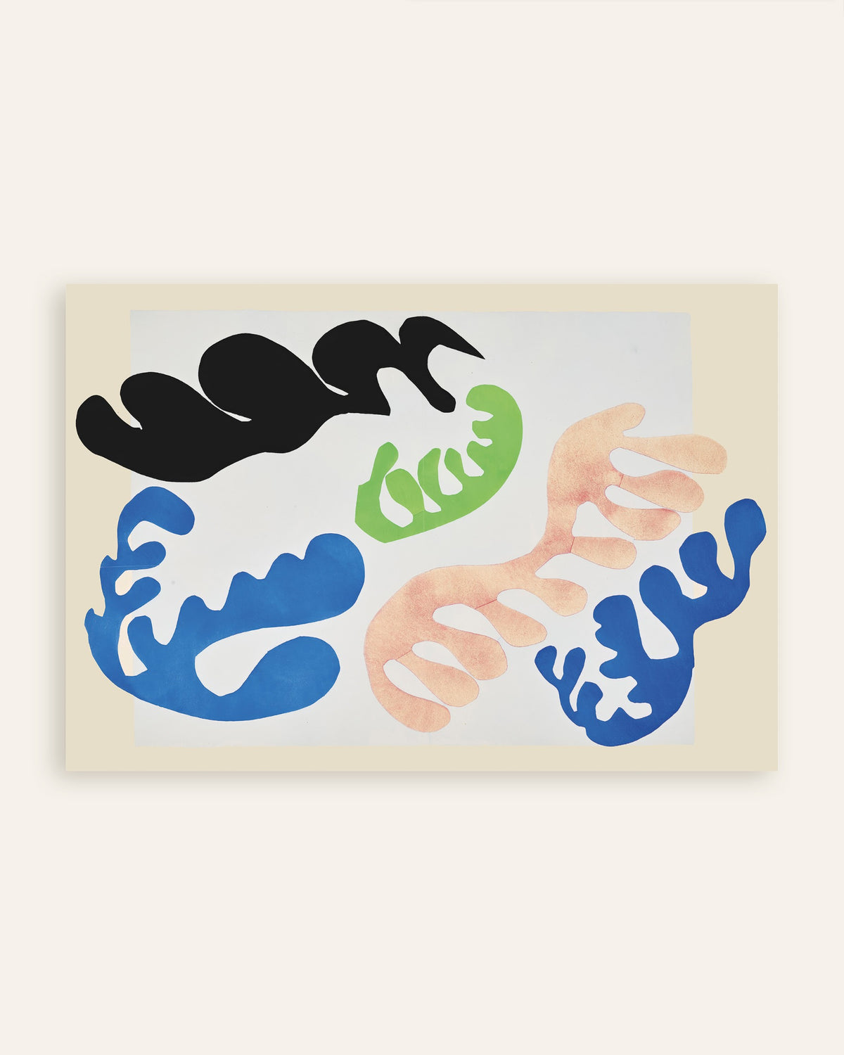 Poster af Lagunen i blå og koral (Jazz, 1947) af Henri Matisse, miniature