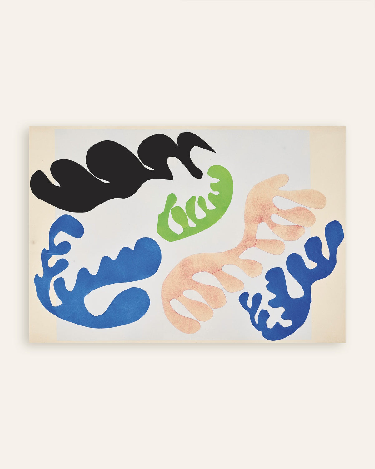 Poster af Lagunen i blå og koral (Jazz, 1947) af Henri Matisse, miniature