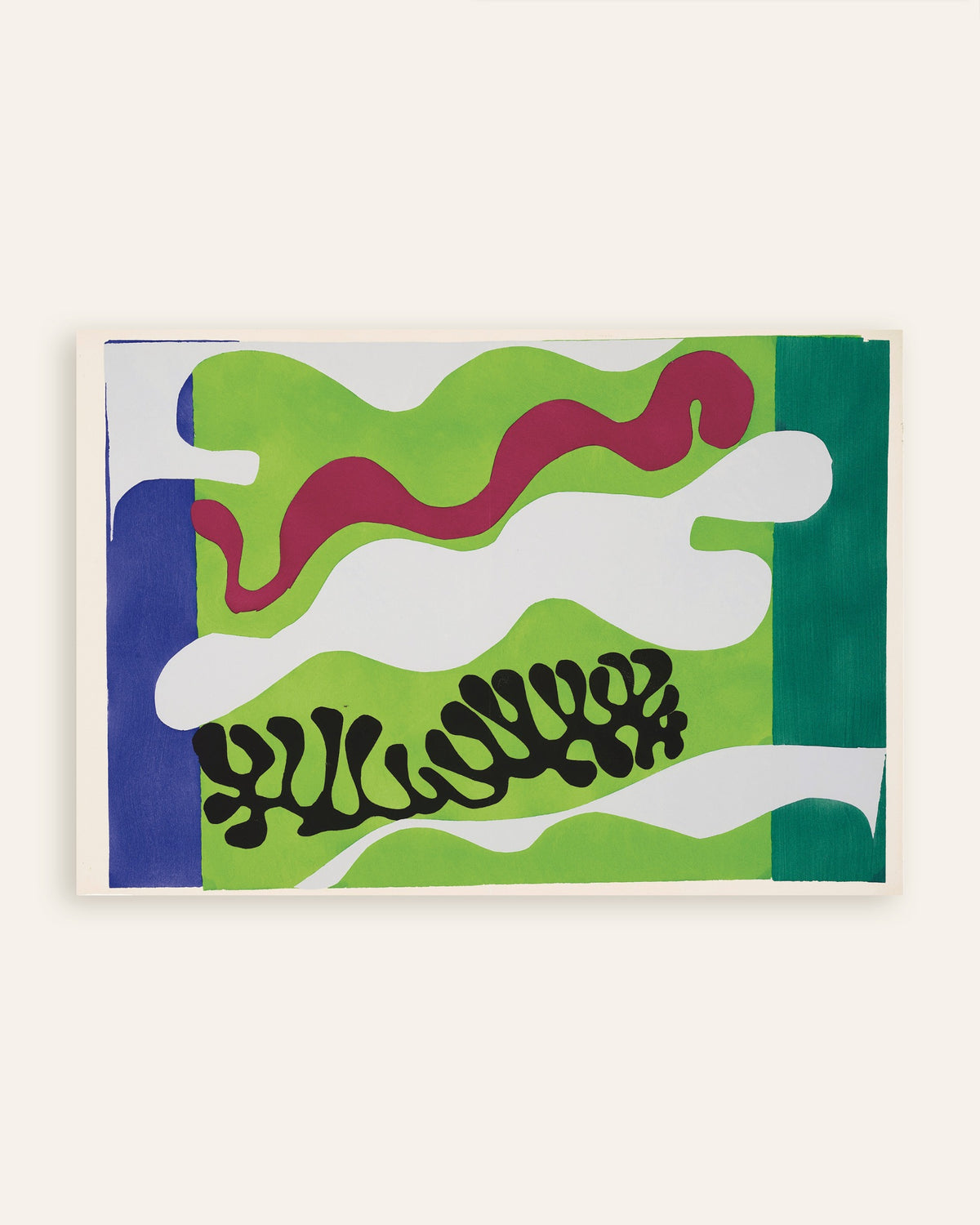 Poster med Lagunen i grønt (Jazz, 1947) af Henri Matisse, miniature