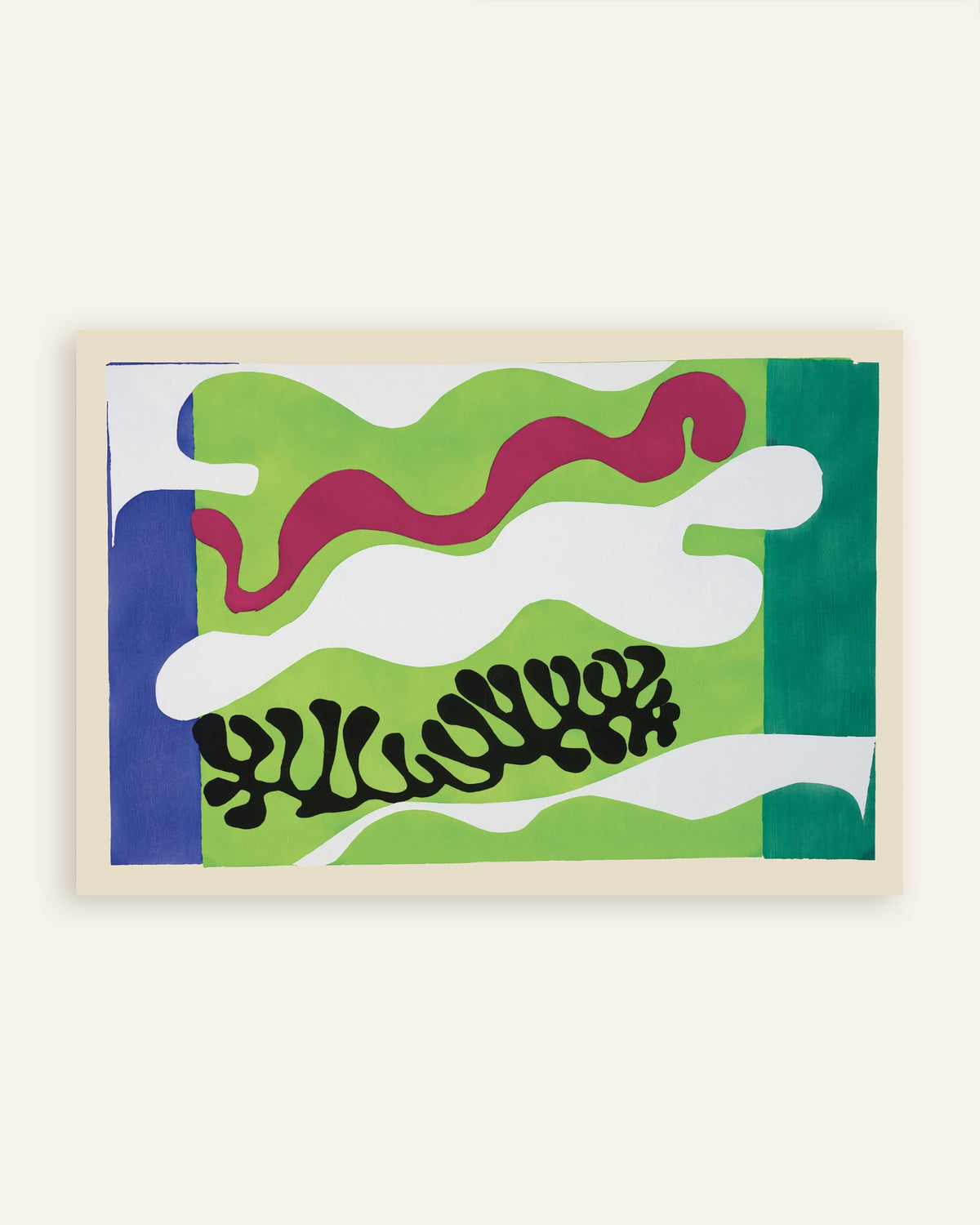 Poster med Lagunen i grønt (Jazz, 1947) af Henri Matisse, miniature