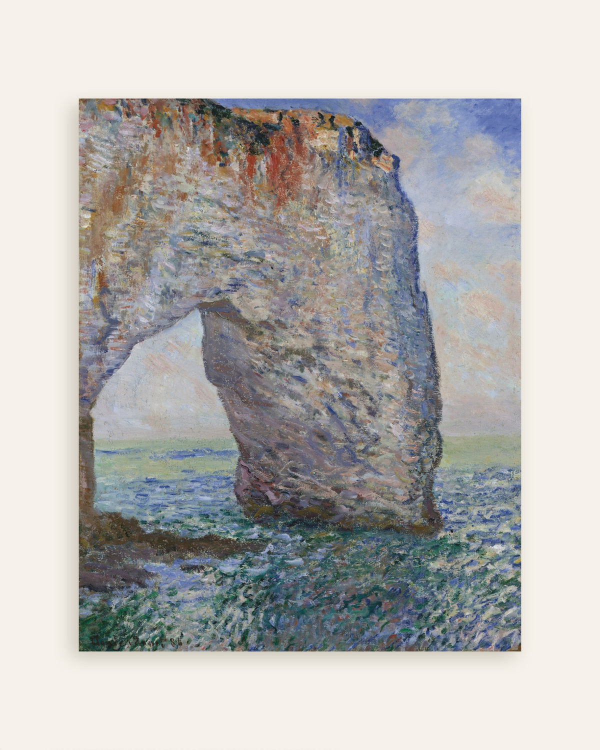 Plakat Manneporte ved Étretat (1886) af Claude Monet, miniature