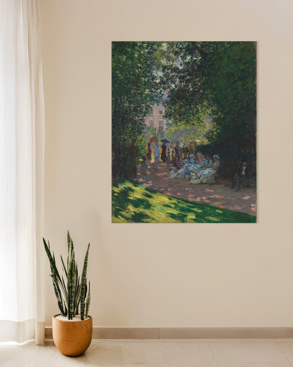Plakat Parc Monceau (1878) af Claude Monet