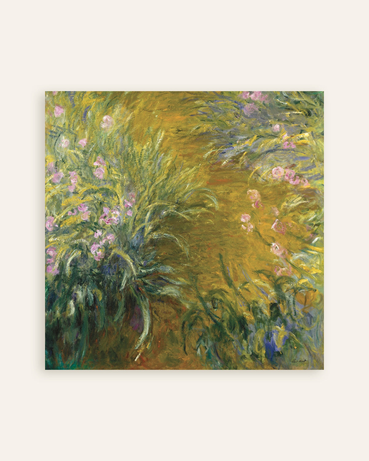 Plakat Stien gennem irisserne (1914–1917) af Claude Monet, miniature