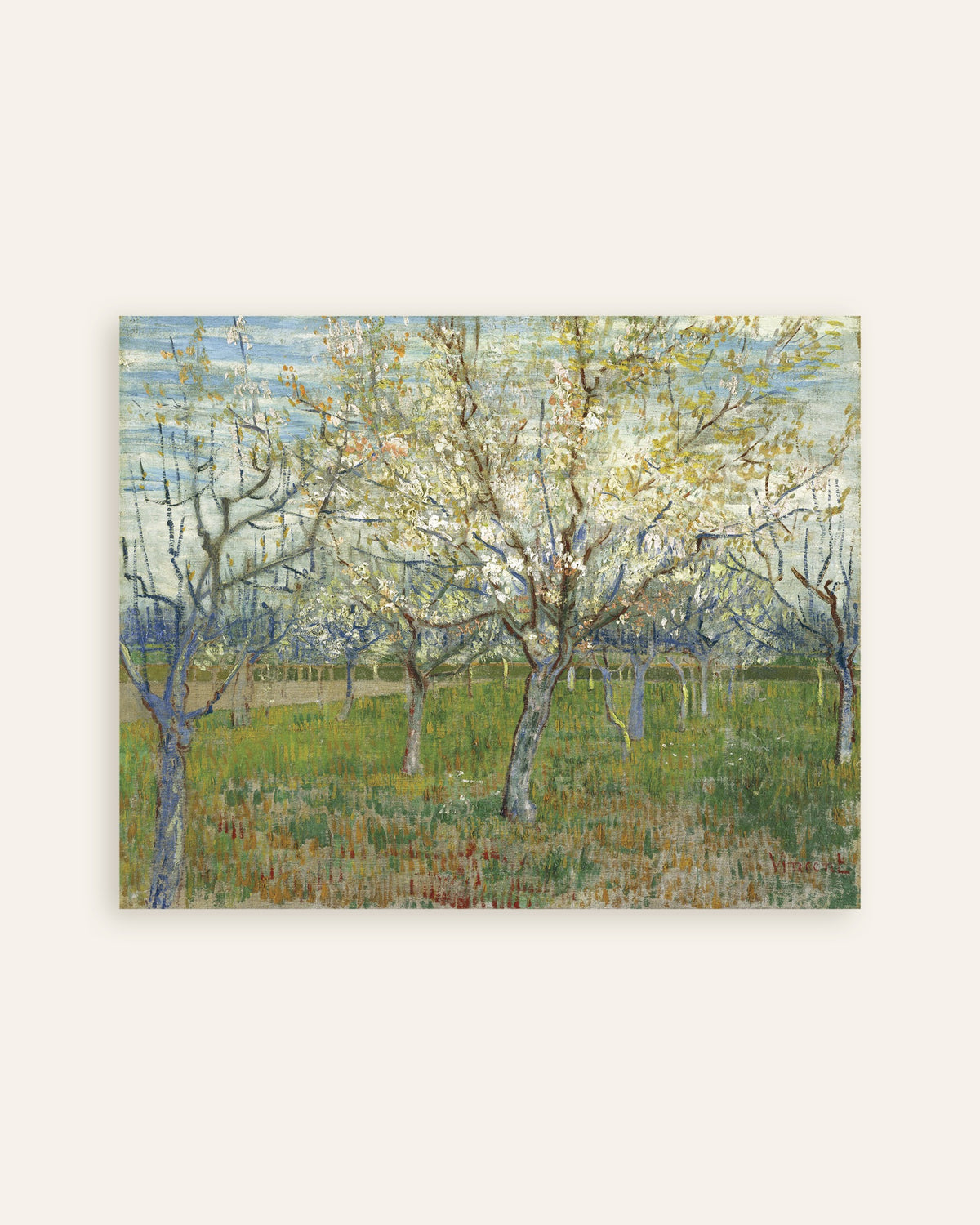 Poster med Den lyserøde frugthave (1888) af Vincent van Gogh, miniature