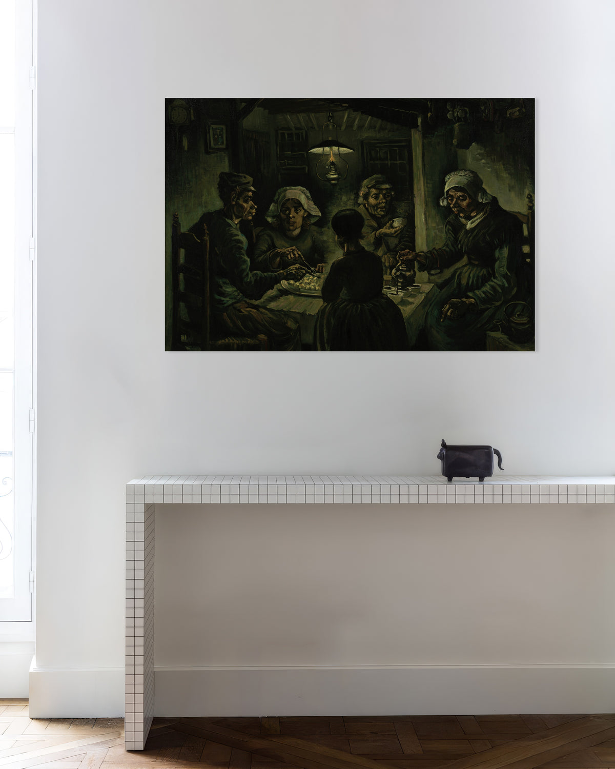 Plakat med Kartoffelspiserne (1885) af Vincent van Gogh