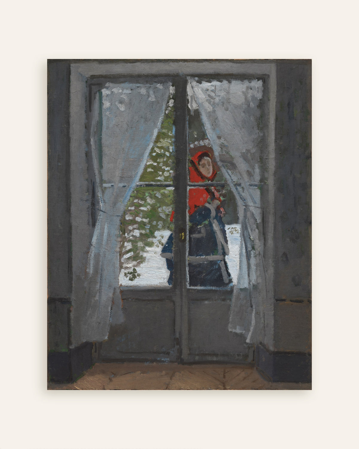 Plakat Det røde tørklæde (ca. 1868–1873) af Claude Monet, miniature