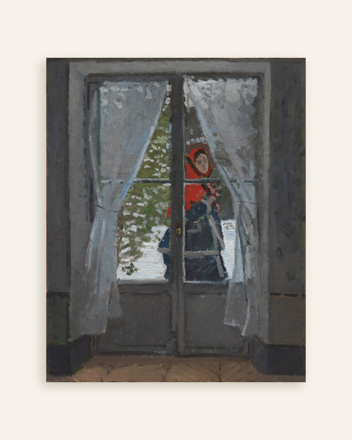 Plakat Det røde tørklæde (ca. 1868–1873) af Claude Monet, miniature