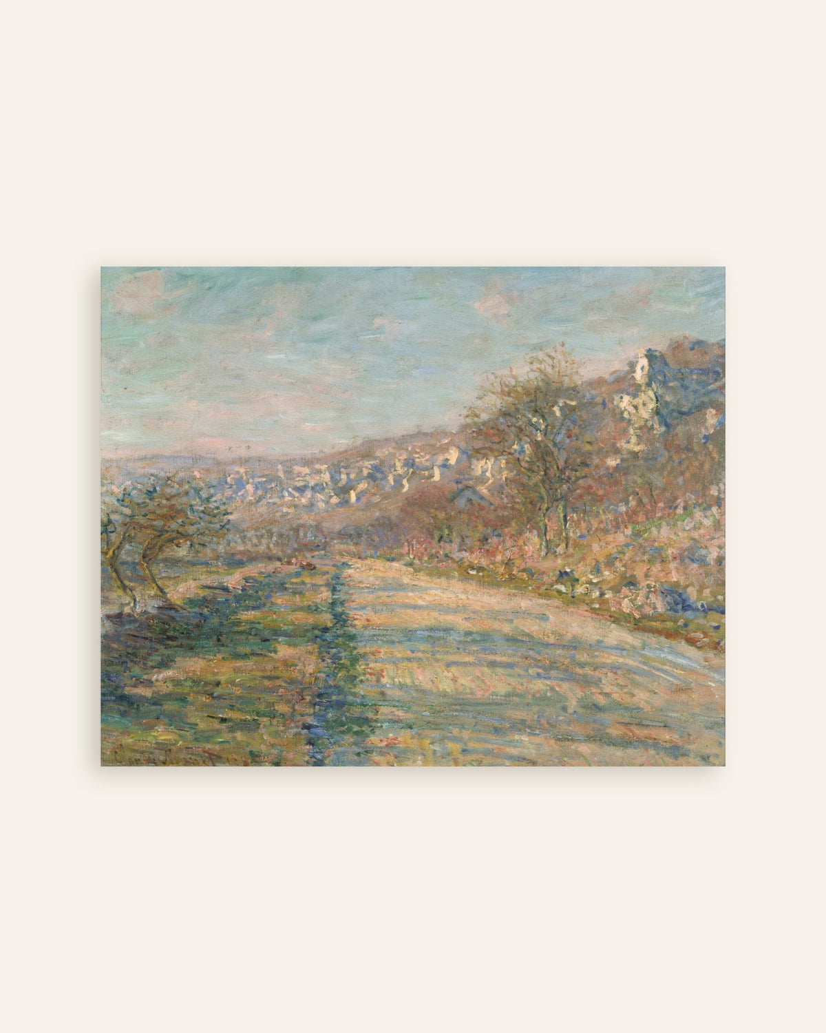 Plakat Vejen til La Roche-Guyon (1880) af Claude Monet, miniature