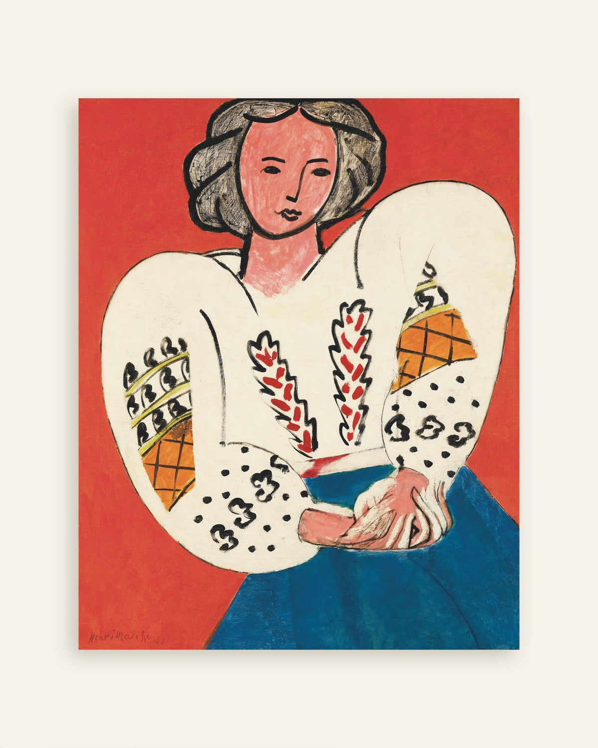 Poster af Den rumænske bluse (1940) af Henri Matisse, miniature
