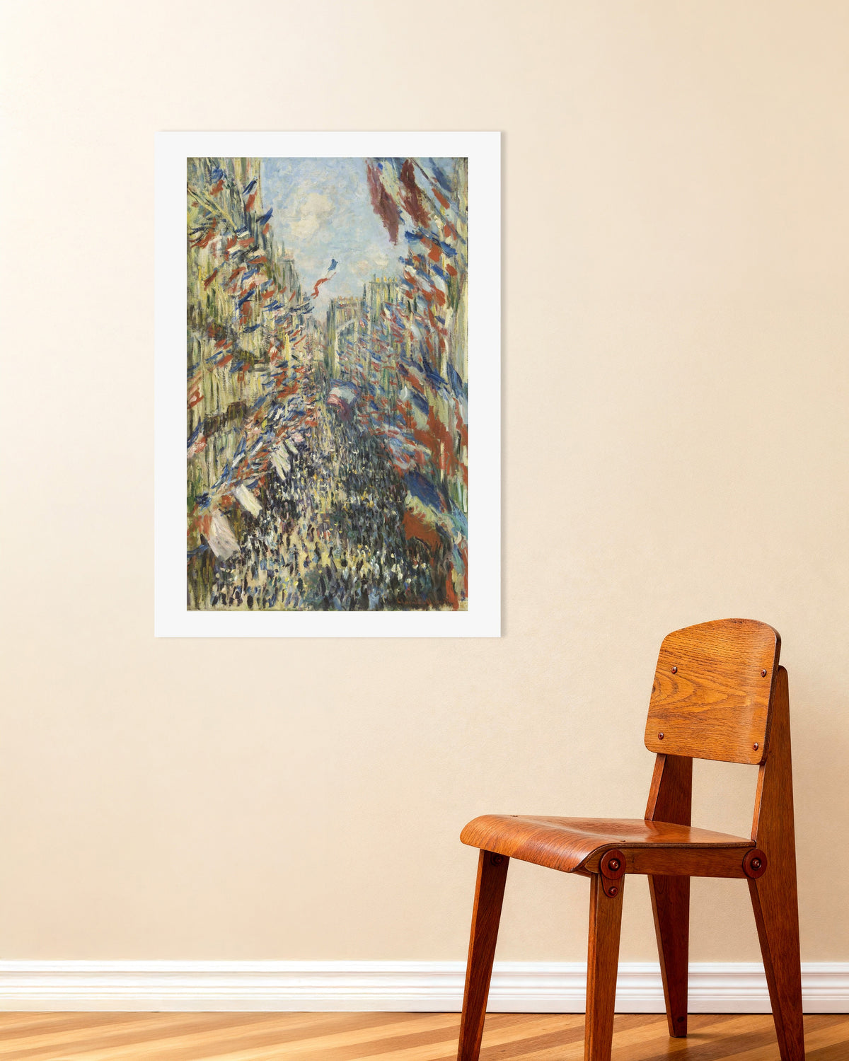 Plakat Rue Montorgueil i Paris, festen den 30. juni 1878 af Claude Monet