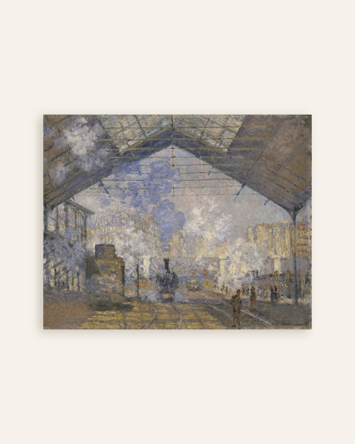 Plakat Gare Saint-Lazare (1877) af Claude Monet, miniature