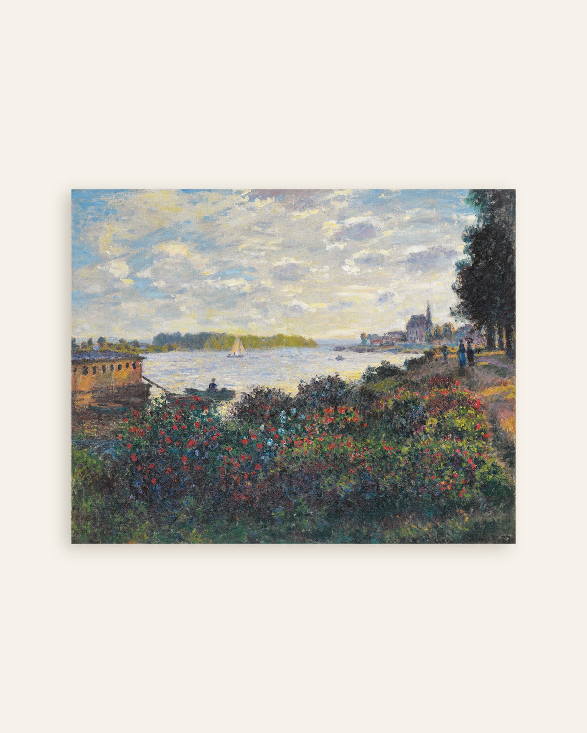 Plakat Seinen ved Argenteuil (1877) af Claude Monet, miniature