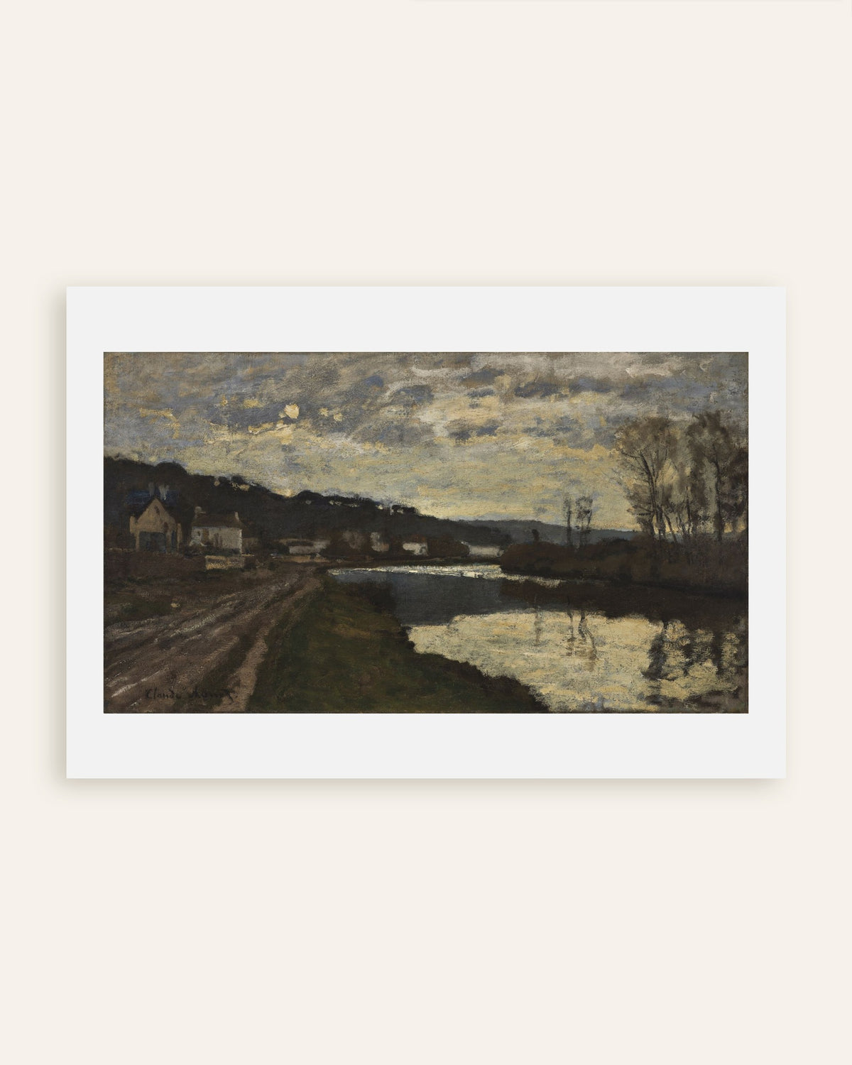 Plakat Seinen ved Bougival (1870) af Claude Monet, miniature