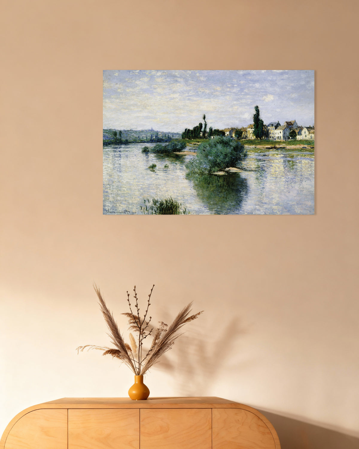 Plakat Seinen ved Lavacourt (1880) af Claude Monet