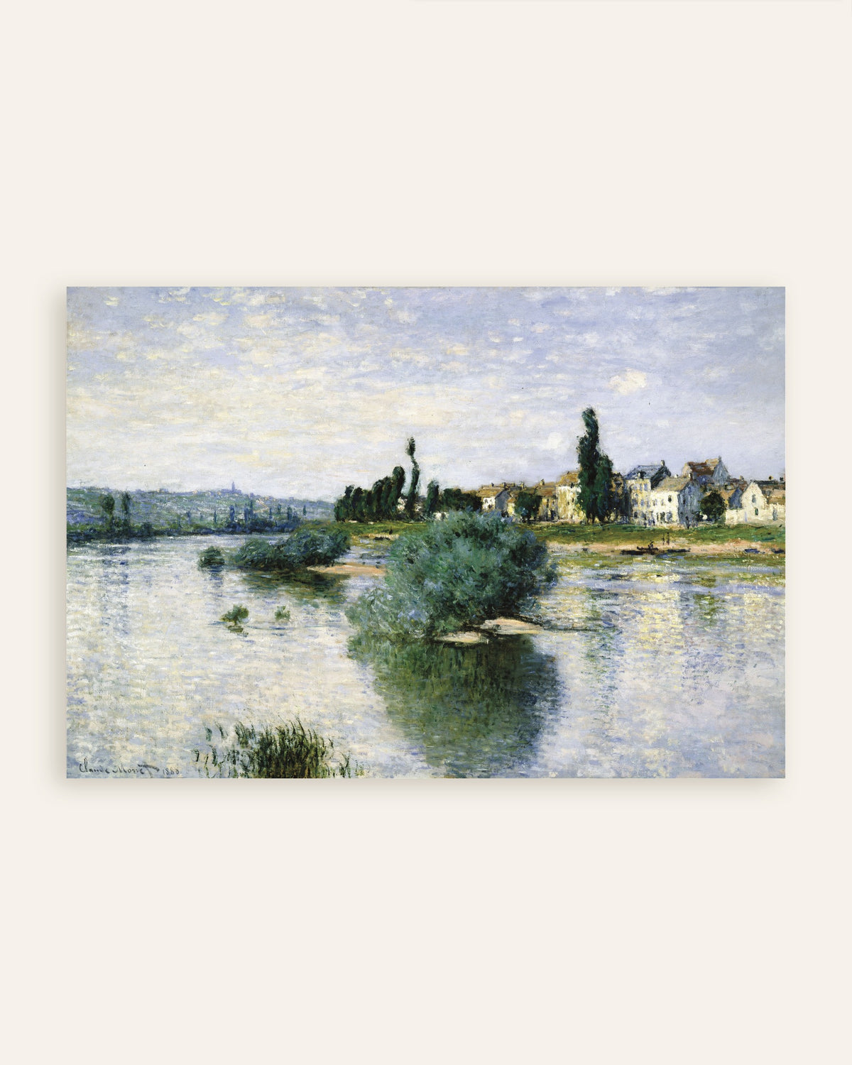 Plakat Seinen ved Lavacourt (1880) af Claude Monet, miniature