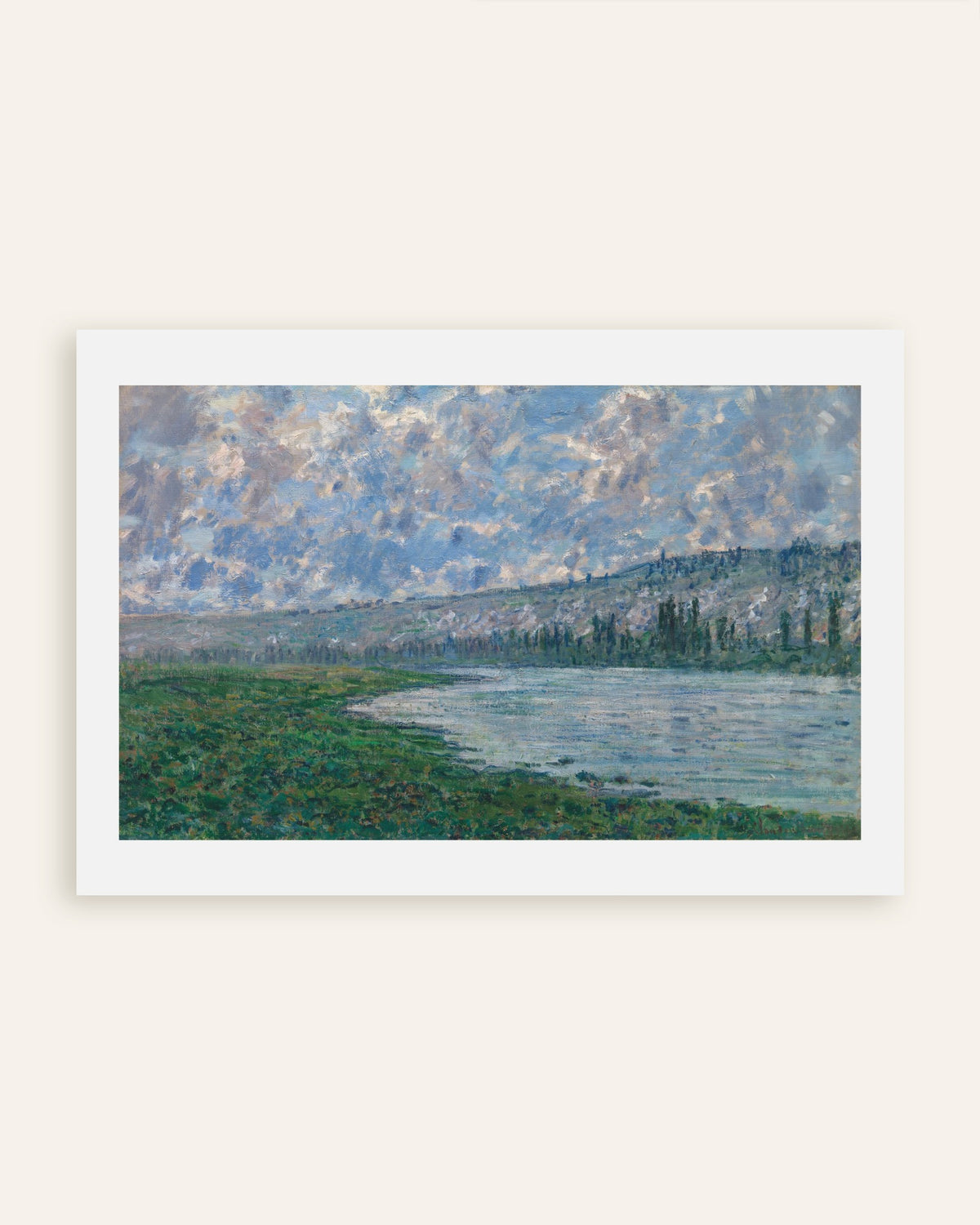 Plakat Seinen ved Vétheuil (1880) af Claude Monet, miniature