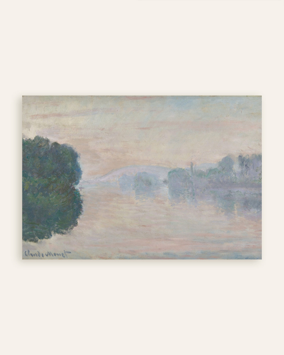 Plakat Seinen i tågen (1894) af Claude Monet, miniature