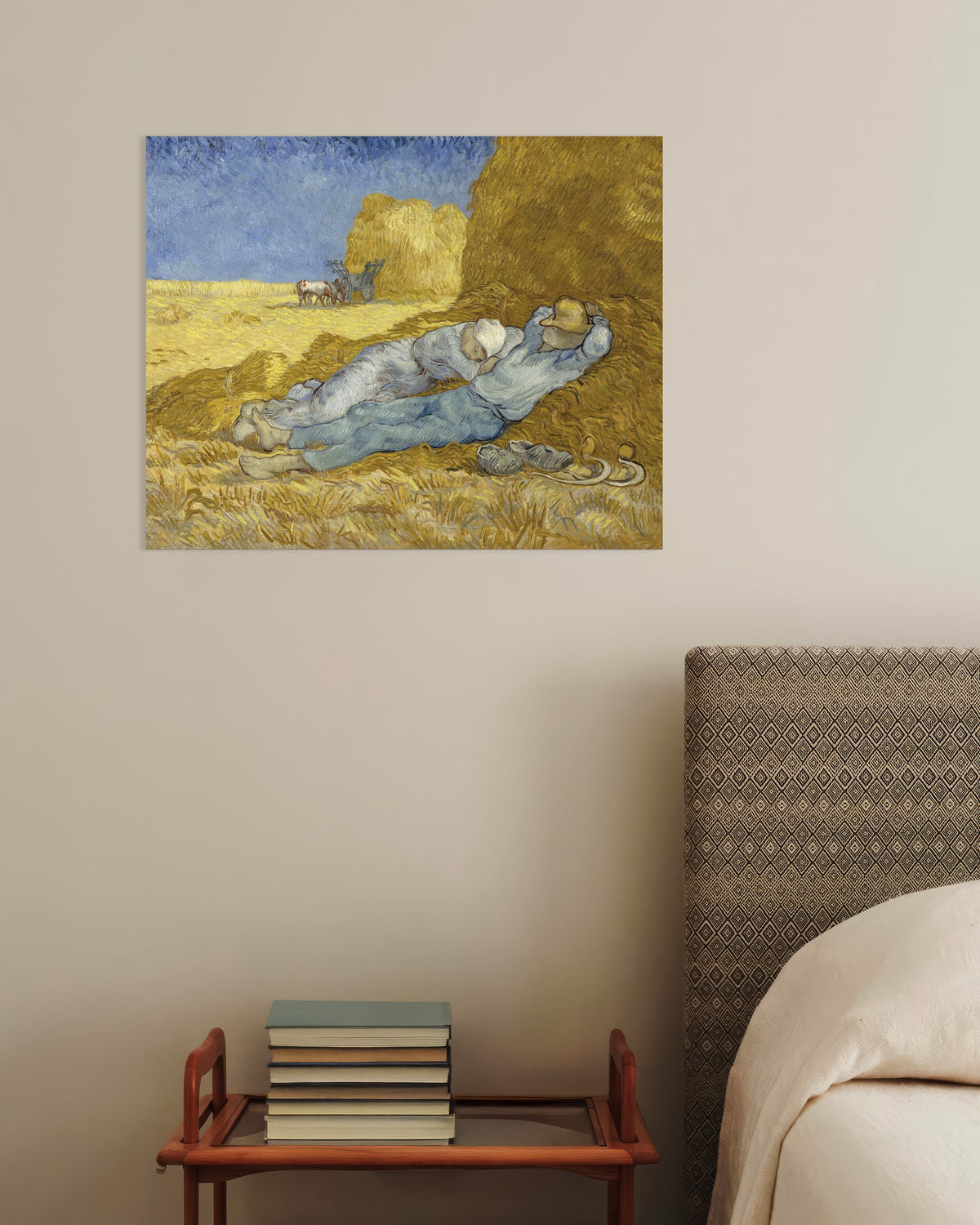 Poster med Siestaen, efter Millet (1890) af Vincent van Gogh