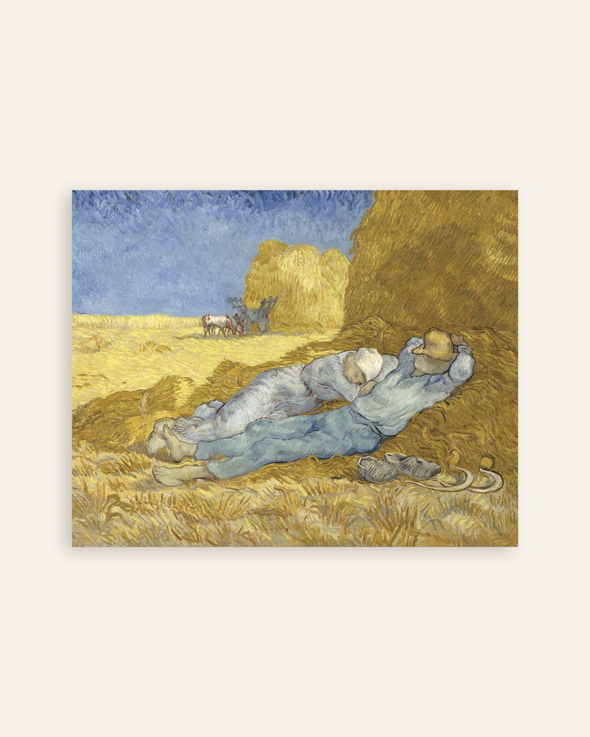 Poster med Siestaen, efter Millet (1890) af Vincent van Gogh, miniature