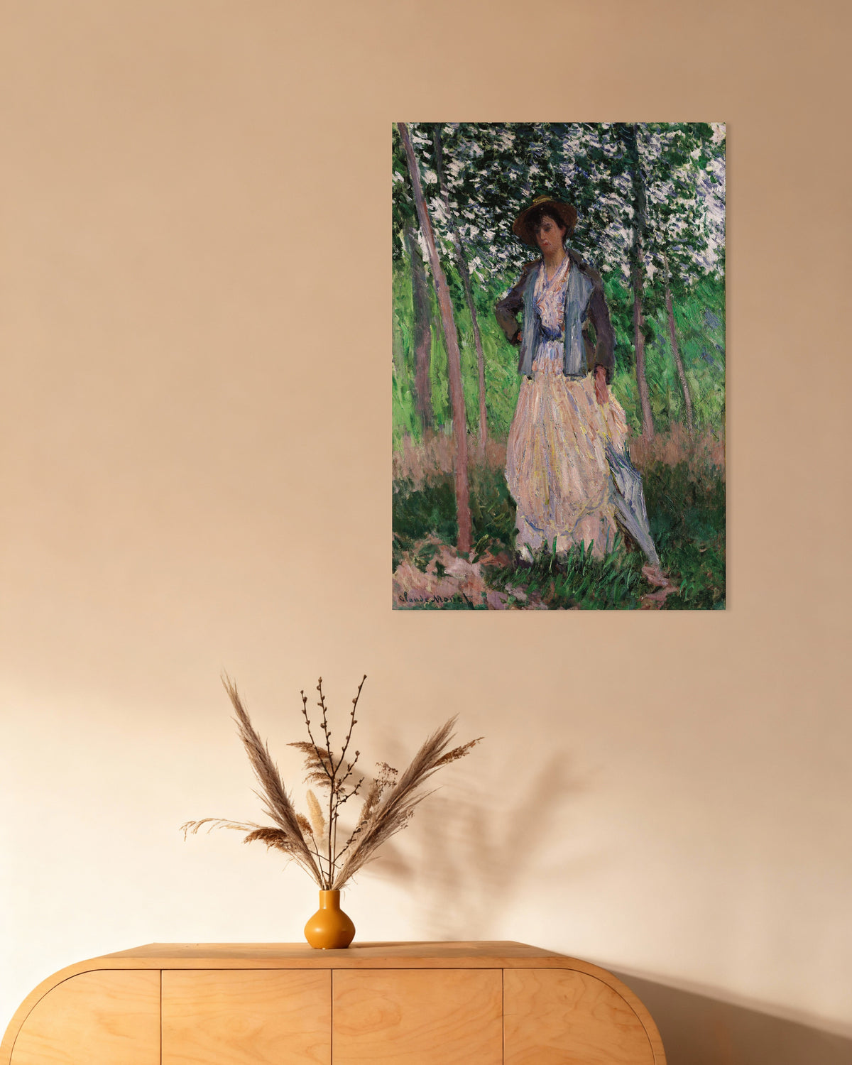 Plakat Spadsergængeren, Suzanne Hoschedé (1887) af Claude Monet