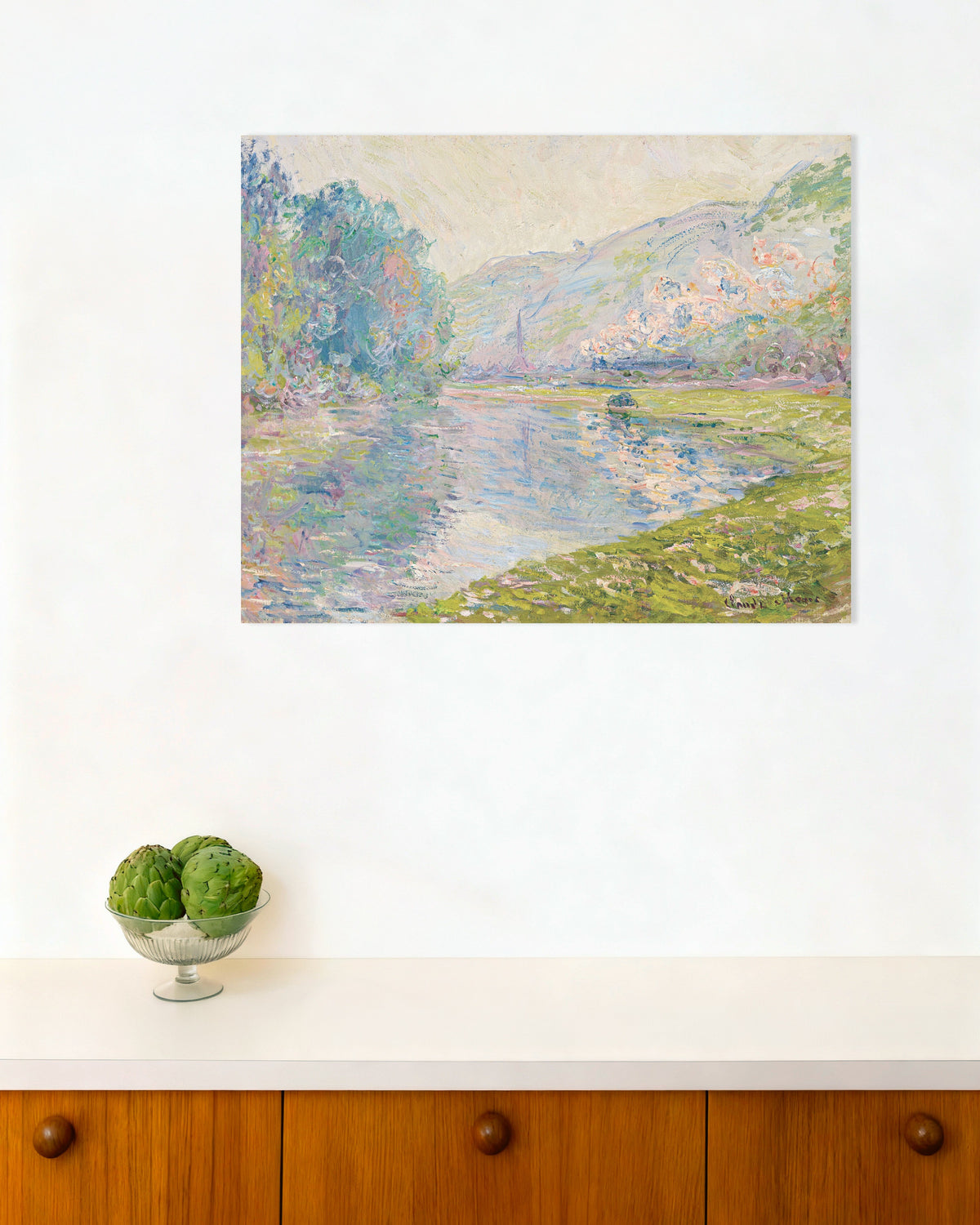 Plakat Toget ved Jeufosse (1884) af Claude Monet