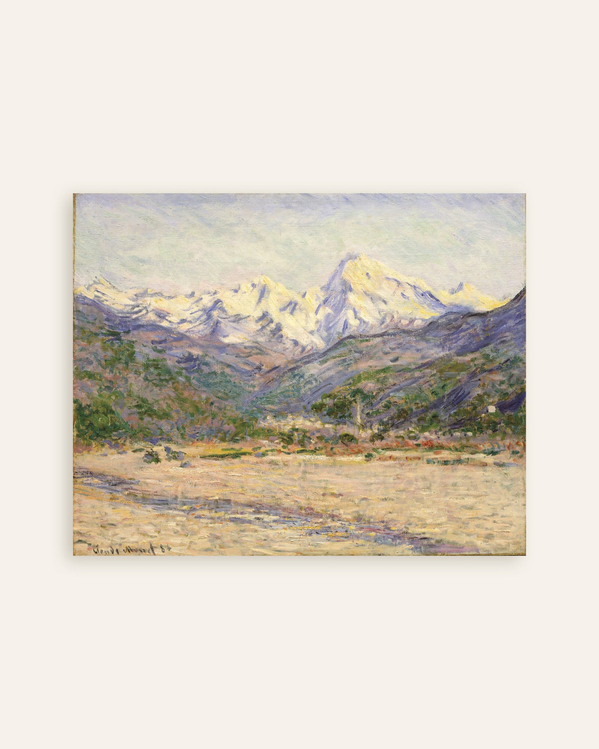Plakat Nervia-dalen (1884) af Claude Monet, miniature
