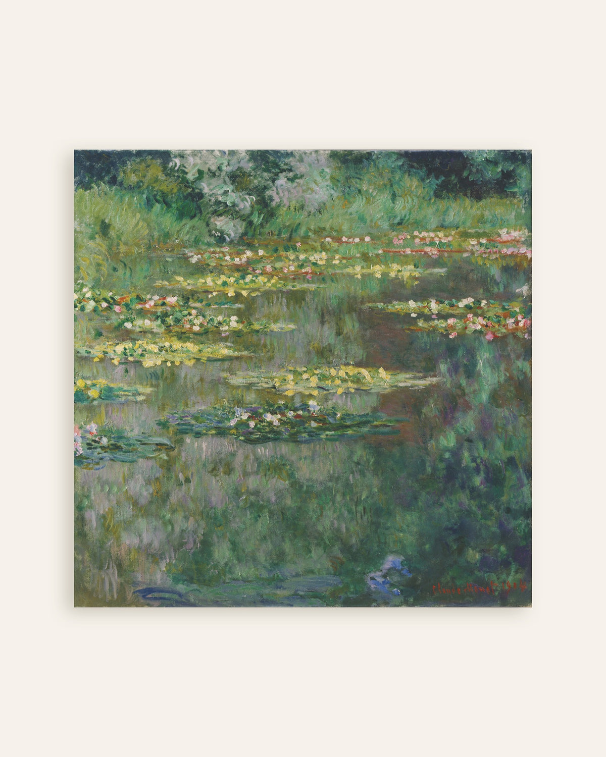 Plakat Åkandedammen (1904) af Claude Monet, miniature