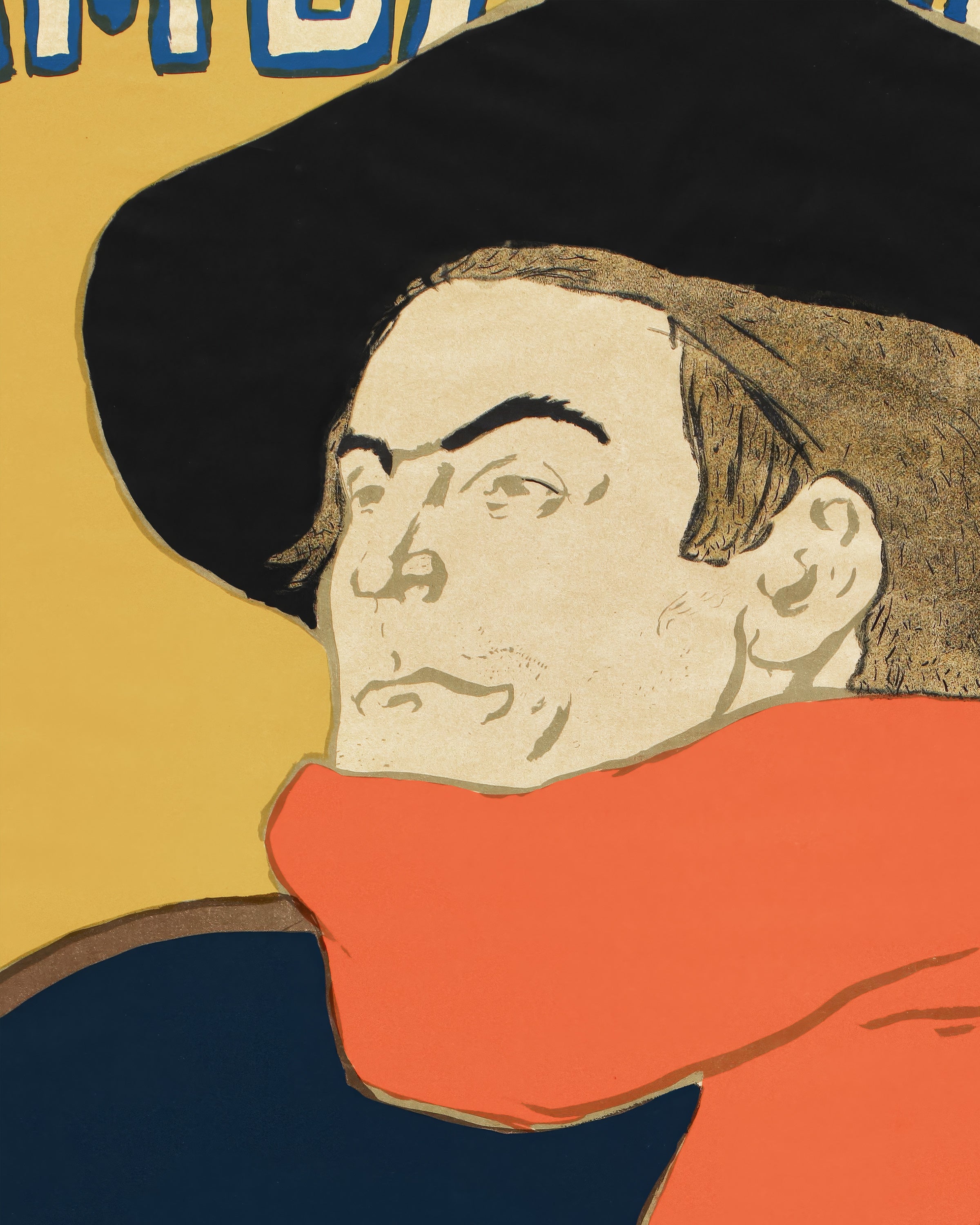 Ambassadeurs: Aristide Bruant dans son cabaret (1892) af Henri de Toulouse-Lautrec Poster