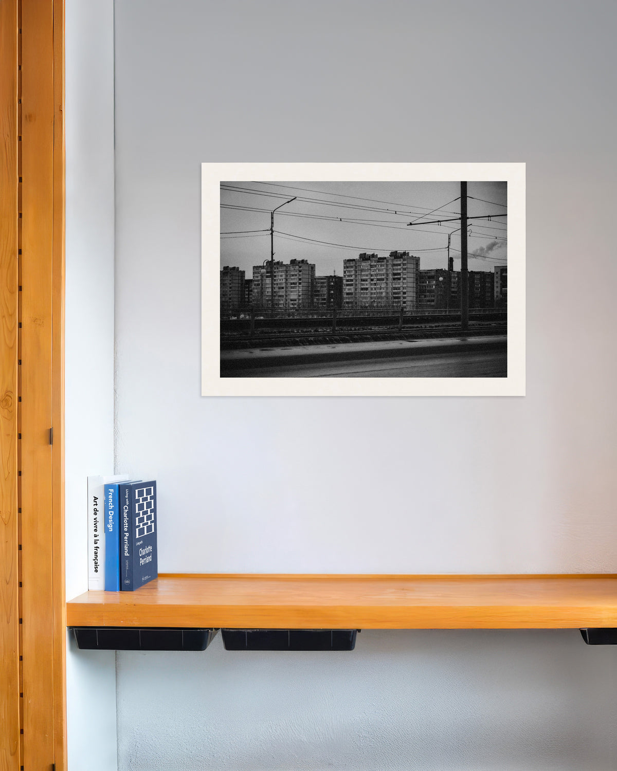 Plakat »Højhuse bag sporvognens ledninger«