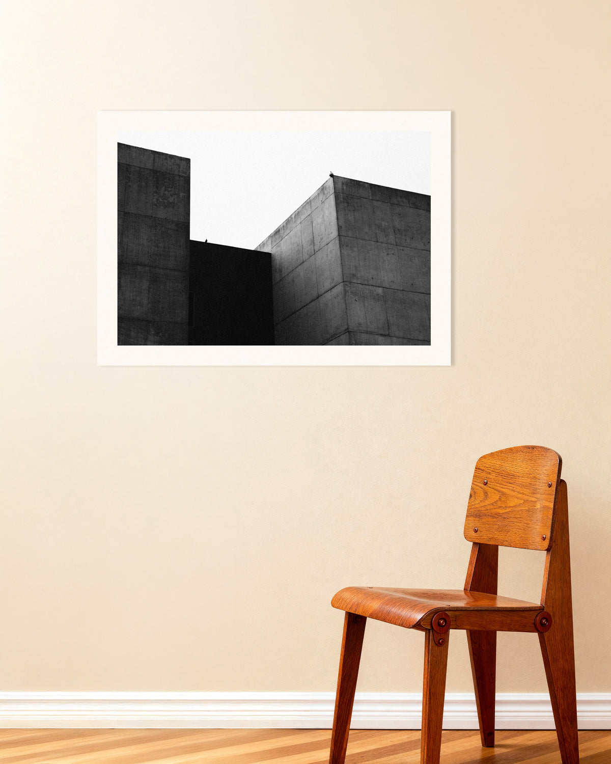 Plakat »To betonblokke og en fugl«