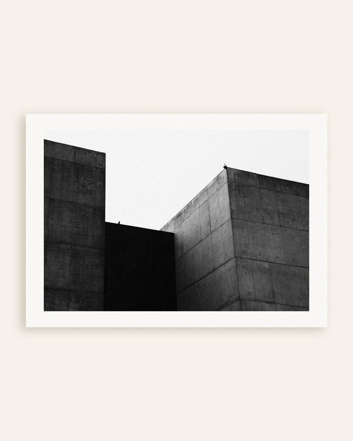 Plakat »To betonblokke og en fugl«, miniature