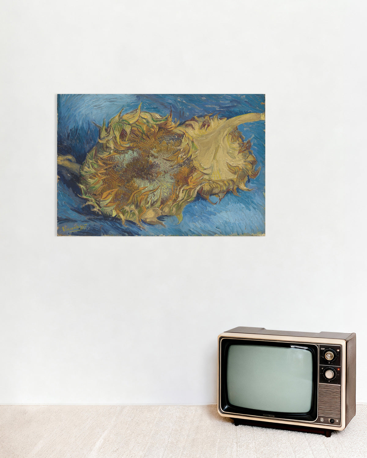 Poster med To afskårne solsikker (1887) af Vincent van Gogh