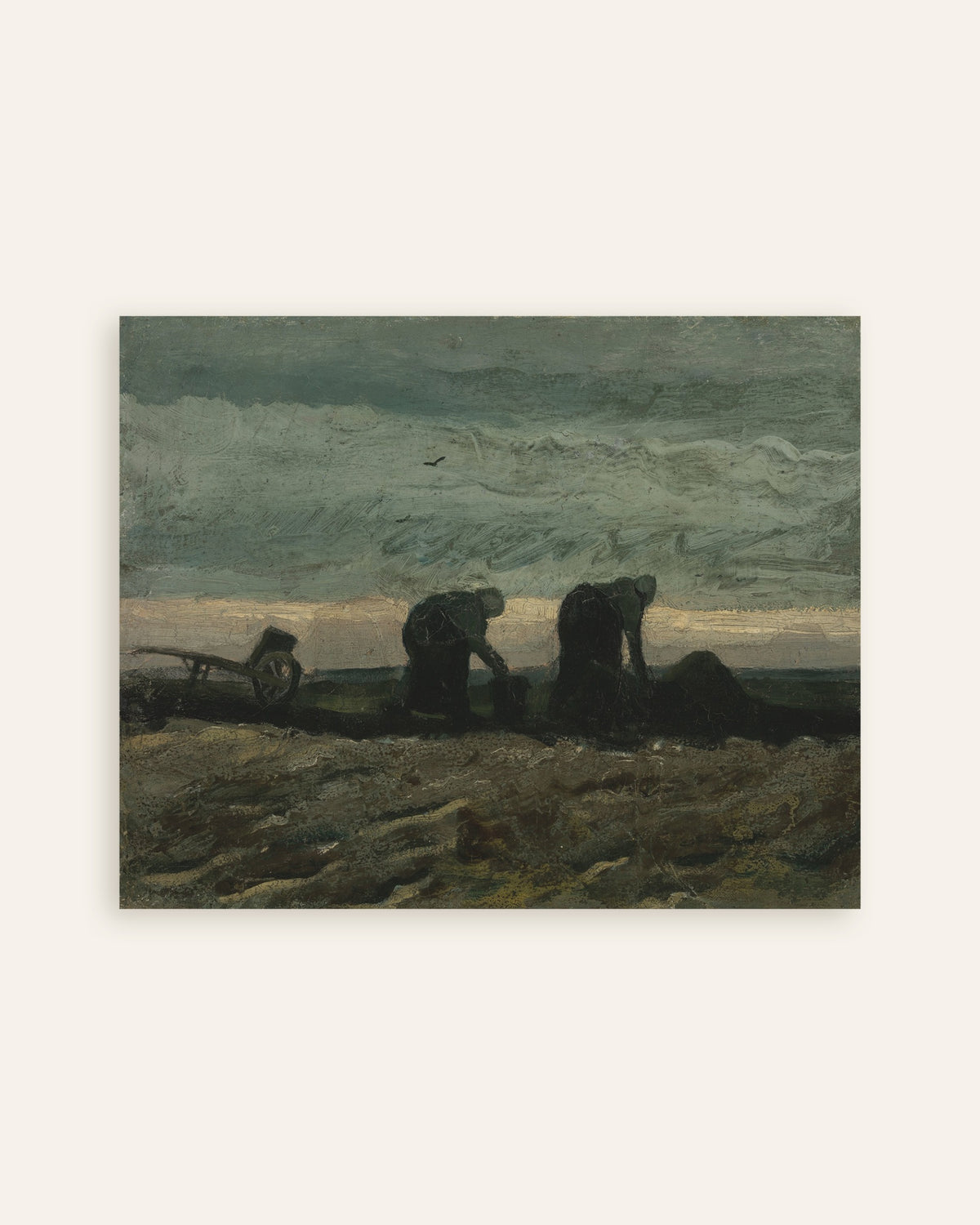 Poster af To kvinder på heden (1883) af Vincent van Gogh, miniature