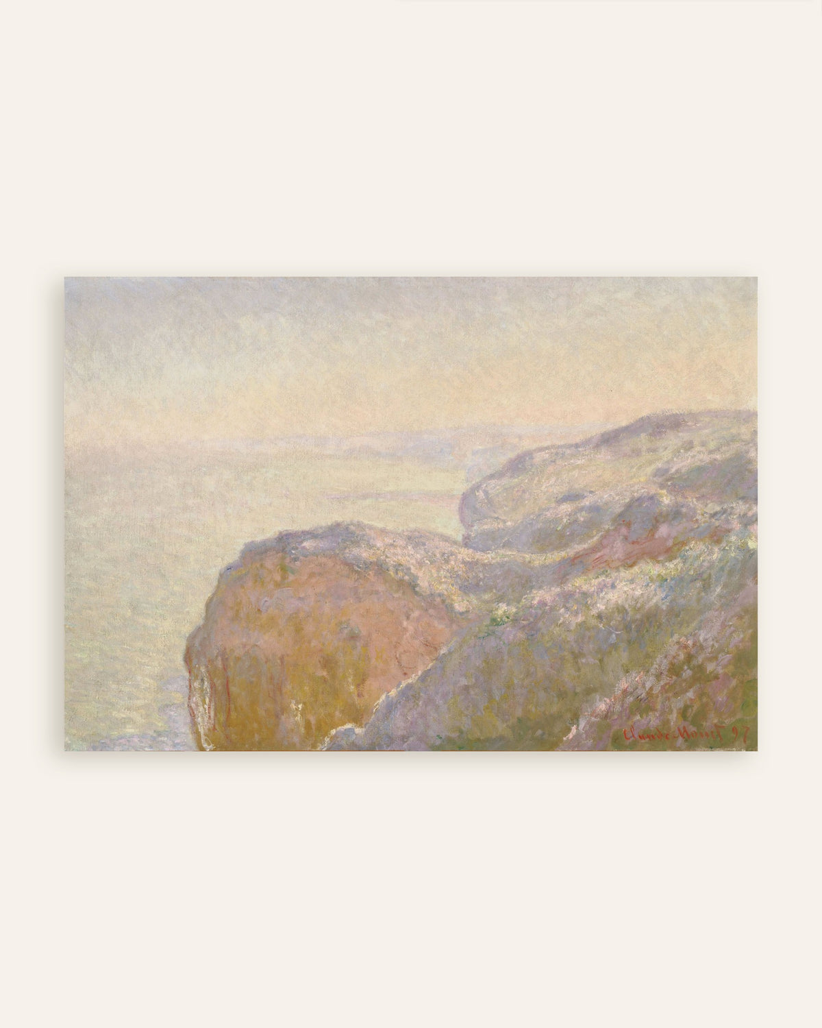 Plakat Val-Saint-Nicolas nær Dieppe, morgen (1897) af Claude Monet, miniature