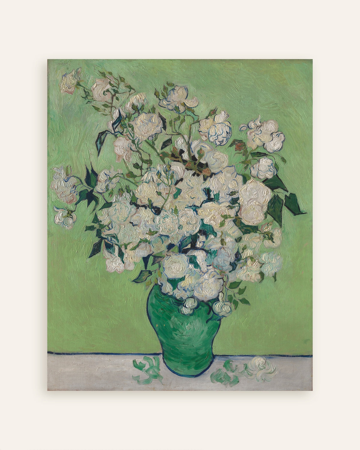 Plakat af Vase med roser (1890) af Vincent van Gogh, miniature