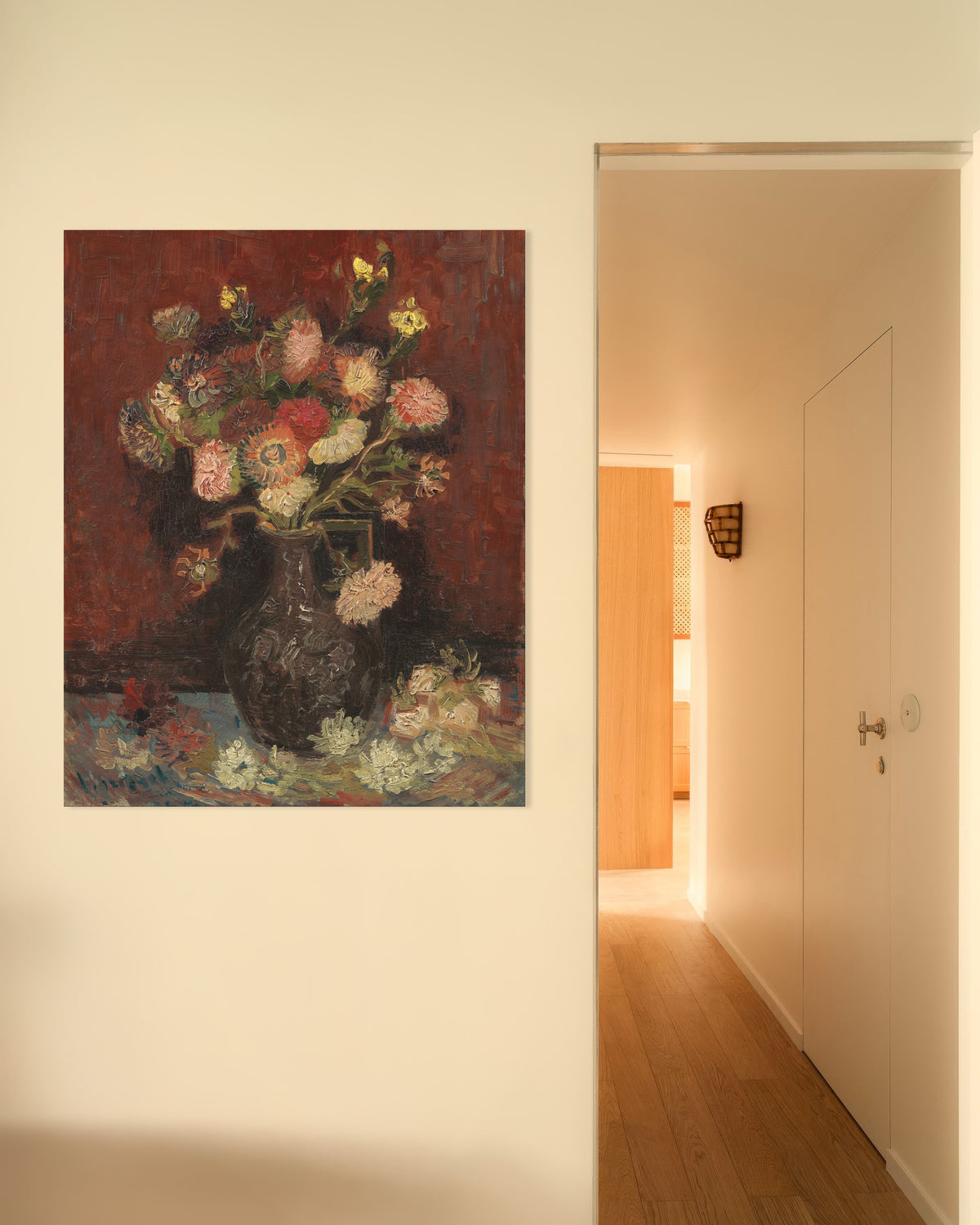 Poster med Vase med kinesiske asters og gladioler (1886) af Vincent van Gogh